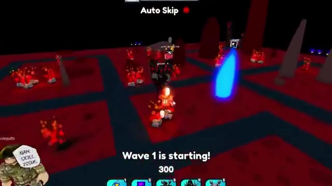 Partie de Toilet Verse Tower Defense avec des unités toilettes posées sur une lane face aux vagues de cameramen