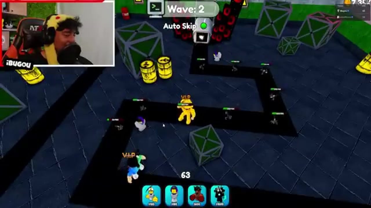 Lobby et aperçu de map de Toilet Verse Tower Defense : plateformes, HUD et unités déployées